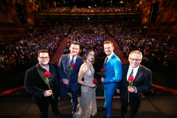Josh Gad, Luke  Evans, Emma Waston, Dan Stevens and Bill Condon  Photo