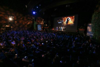 Josh Gad, Luke  Evans, Emma Waston, Dan Stevens and Bill Condon  Photo