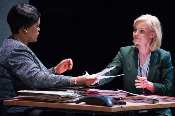Aakhu TuahNera Freeman as Elaine Matthews and Hannah Yelland as Valerie Plame  Photo