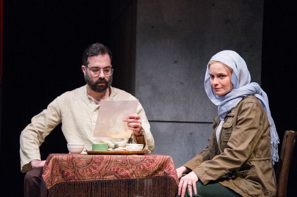 Ethan Hova as Dr. Malik Nazari and Hannah Yelland as Valerie Plame Photo