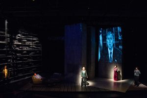 Ethan Hova as Dr. Malik Nazari, Lawrence Redmond as Joseph Wilson, Hannah Yelland as Valerie Plame, Nora Achrati as Leyla Nazari and Aakhu TuahNera Freeman as Elaine Matthews @ BroadwayWorld Ethan Hova as Dr. Malik Nazari, Lawrence Redmond as Joseph Wilson, Hannah Yelland as Photo