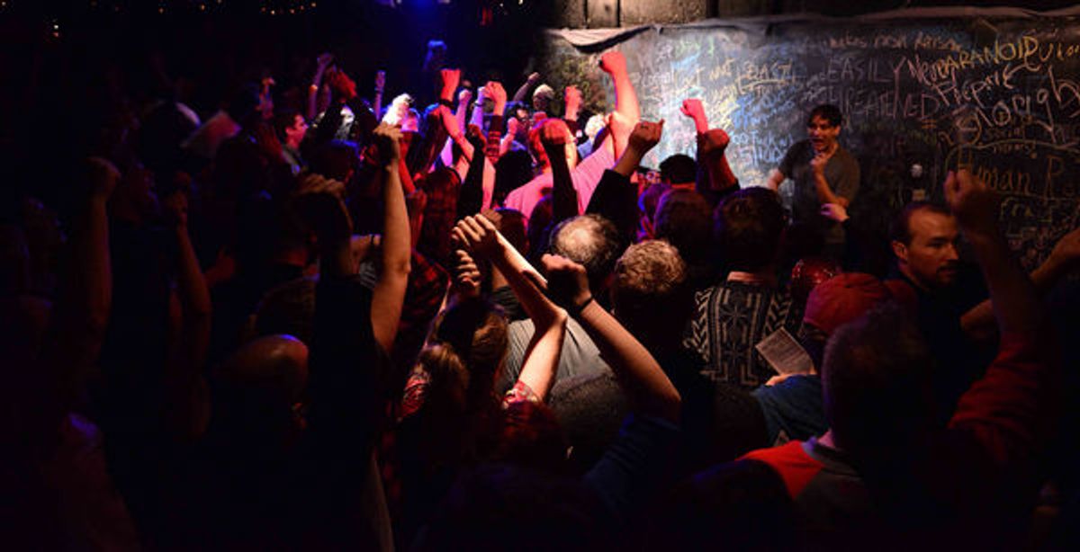 Audience featuring Kurt Chiang. Photo by Evan Hanover. at 