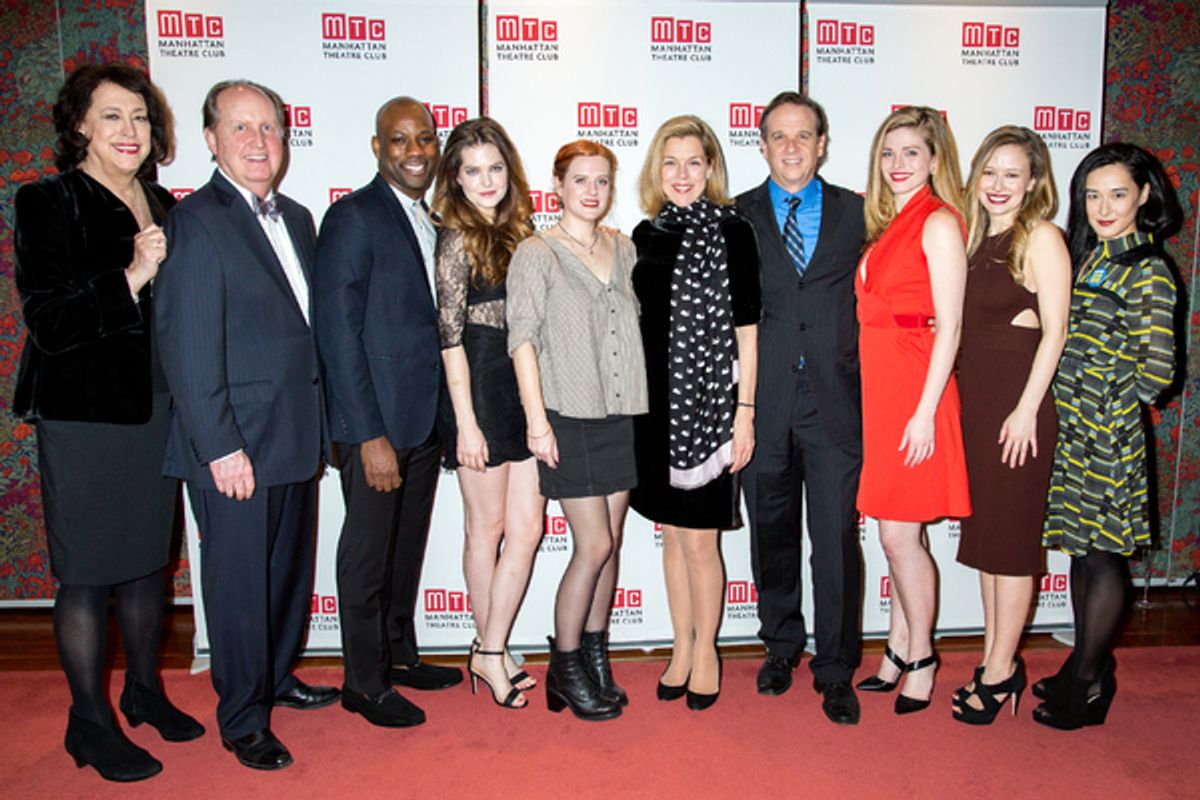 Lynne Meadow, John C. Vennema, Maurice Jones, Meghann Fahy, Penelope Skinner, Janie Dee, Donald Sage Mackay, Molly Griggs, Molly Ranson, Jennifer Ikeda at 