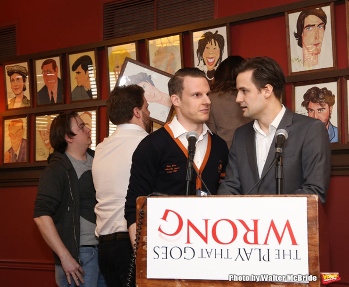 Dave Hearn amd Henry Shields with cast  at 