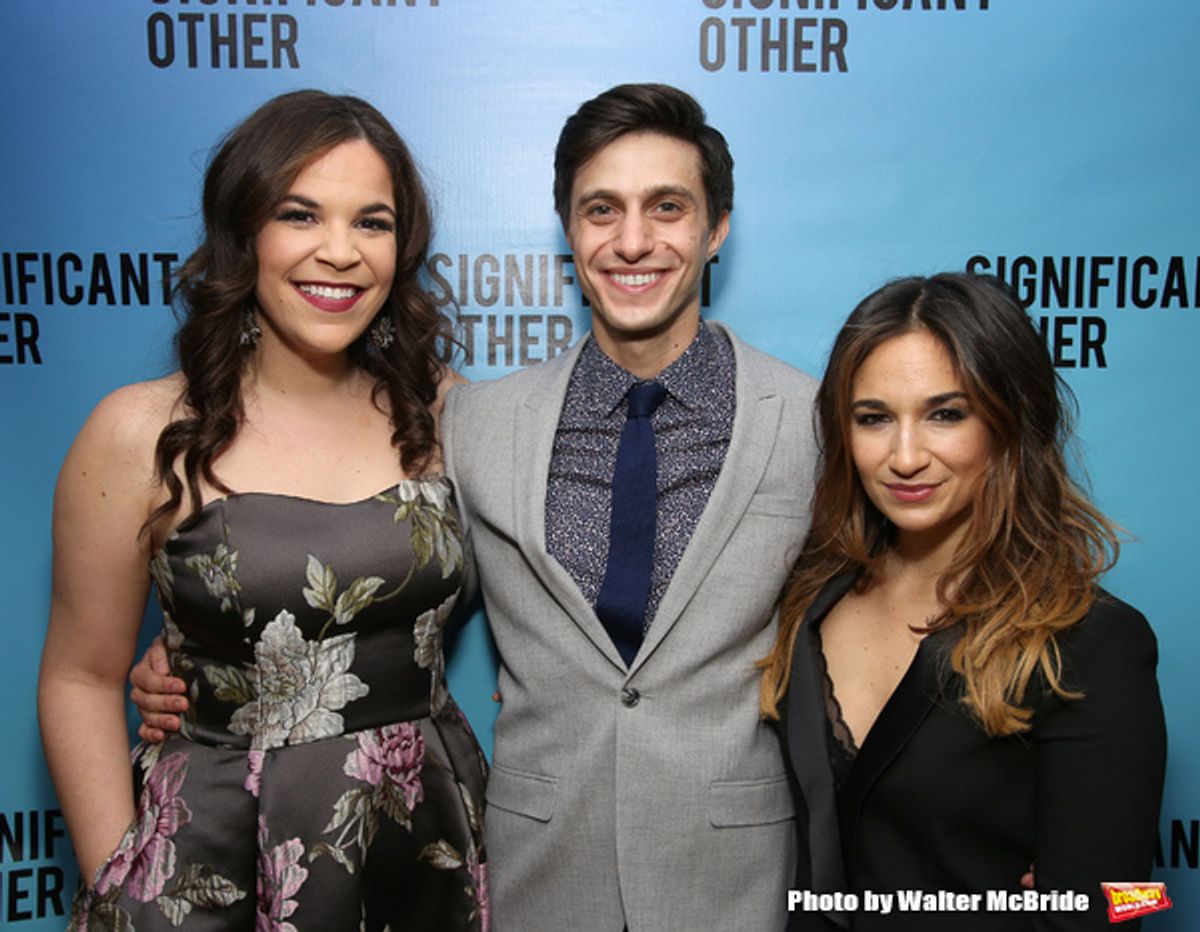 Lindsay Mendez, Gideon Glick and Sas Goldberg at 