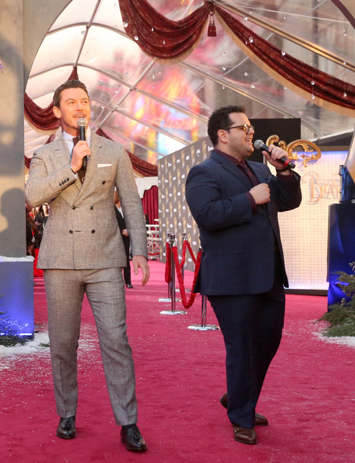  Luke Evans and Josh Gad at 