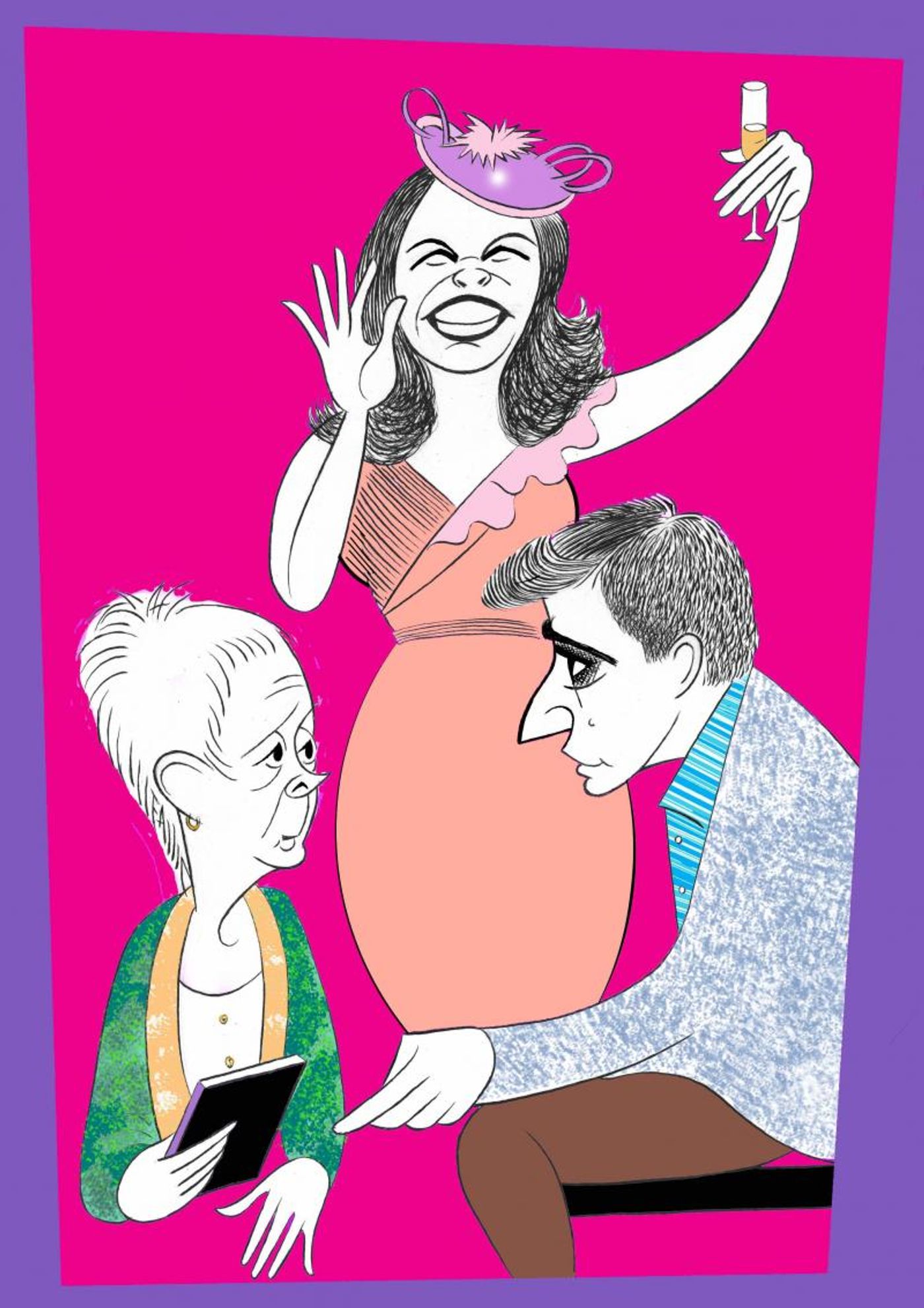 BWW Exclusive: Ken Fallin Draws the Stage - Lindsay Mendez, Gideon Glick and Barbara Barrie in SIGNIFICANT OTHER  Image