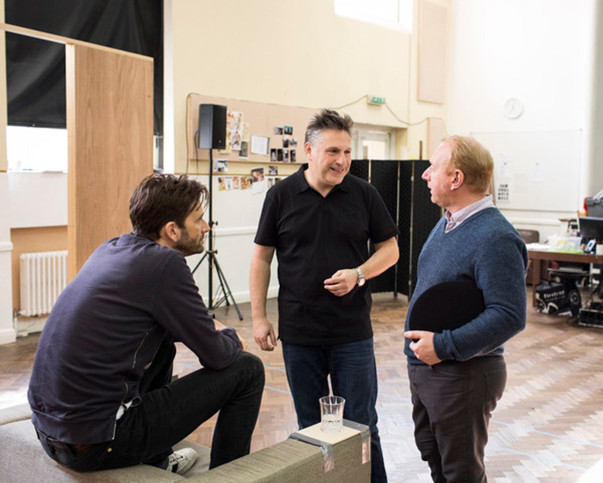 Adrian Scarborough, Patrick Marber and Adrian Scarborough  at 