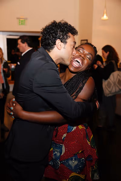 Cast member Wade Allain-Marcus and cast member/playwright Ngozi Anyanwu Photo