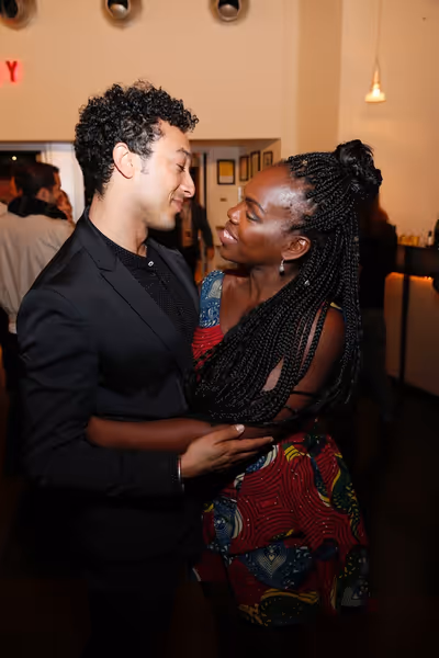 Cast member Wade Allain-Marcus and cast member/playwright Ngozi Anyanwu Photo