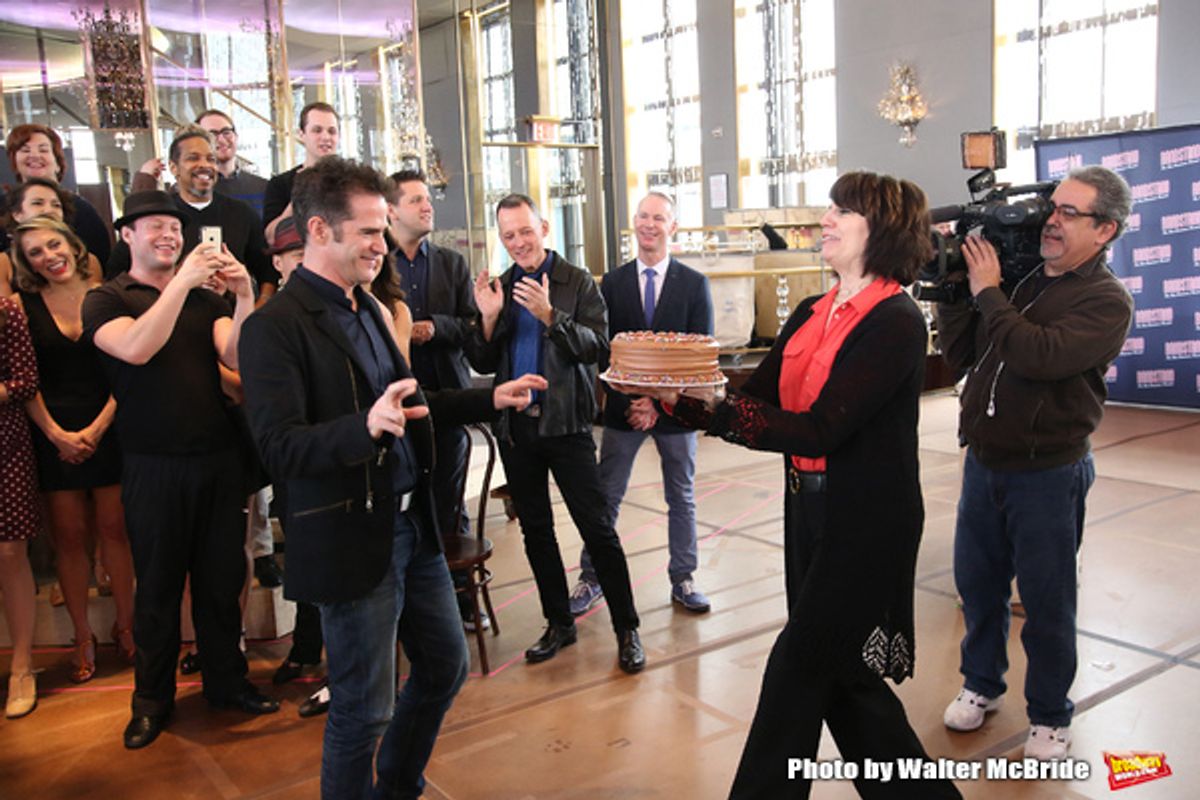 Beth Leavel and cast with Andy Blankenbuehler  at 