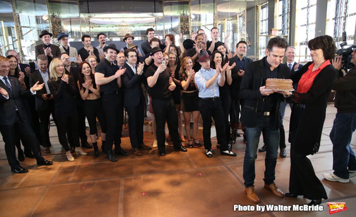 Beth Leavel and cast with Andy Blankenbuehler  at 