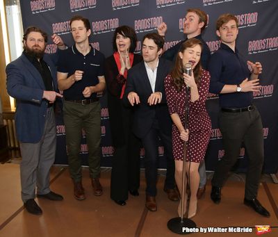 Brandon James Ellis, Joe Carroll, Beth Leavel, Corey Cott, Laura Osnes, Geoff Packard Photo