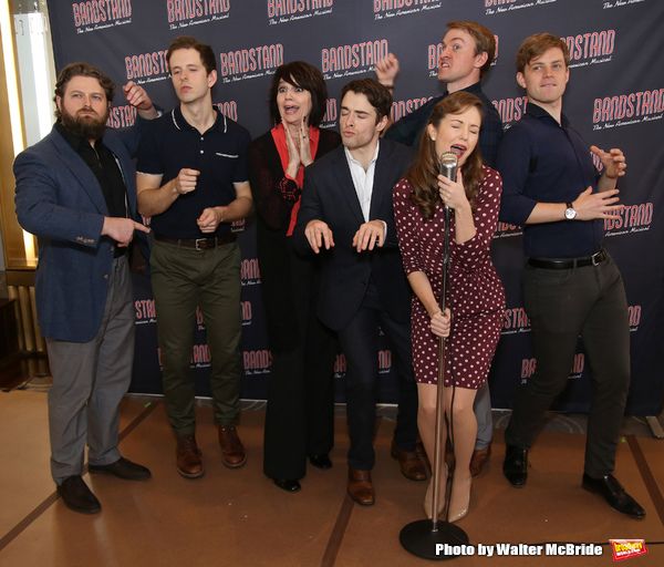 Brandon James Ellis, Joe Carroll, Beth Leavel, Corey Cott, Laura Osnes, Geoff Packard Photo