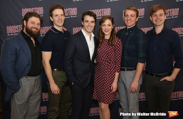 Brandon James Ellis, Joe Carroll, Corey Cott, Laura Osnes, Geoff Packard and James Na Photo