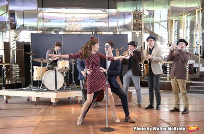 Corey Cott and Laura Osnes with cast Photo