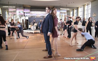 Corey Cott and Laura Osnes with cast  Photo