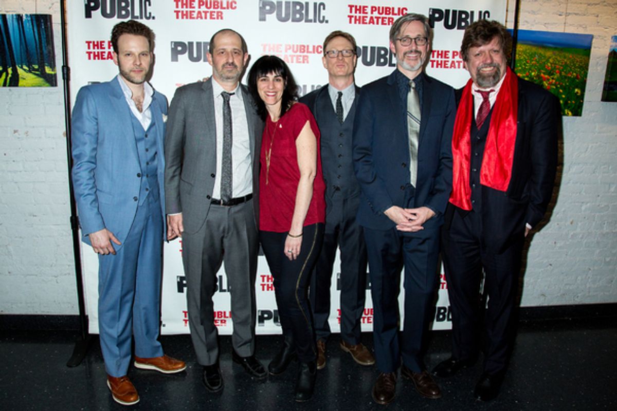 Vito Dieterle, Ethan Lipton, Leigh Silverman, Ian Riggs, Eben Levy, Oskar Eustis at 