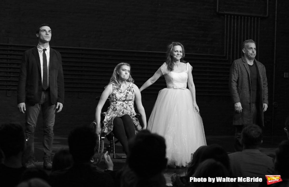 Finn Wittrock, Madison Ferris, Sally Field and Joe Mantello at 