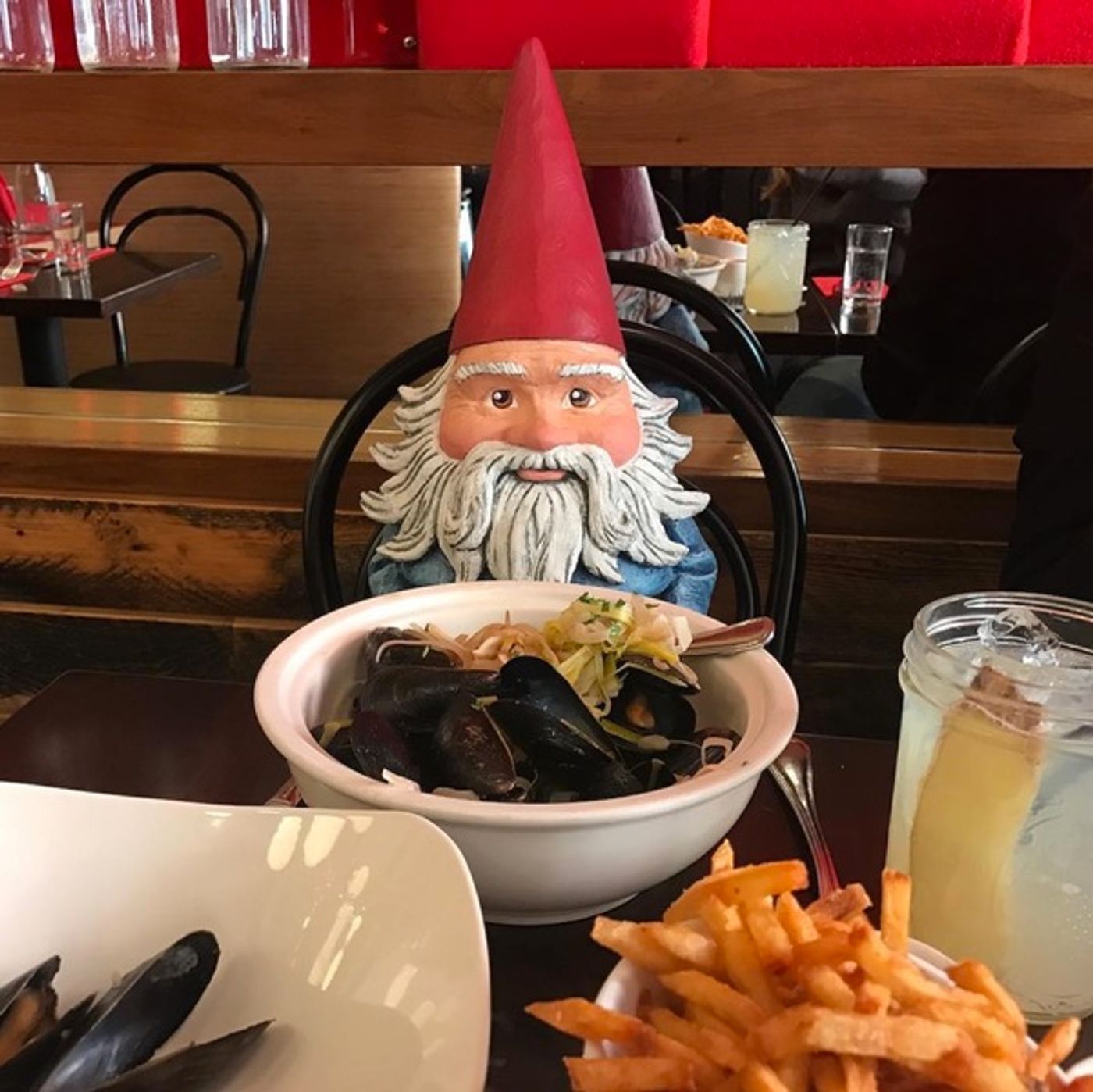 Photo Flash: Travelocity's Roaming Gnome Gets a Front Row Seat to AMELIE!  Image