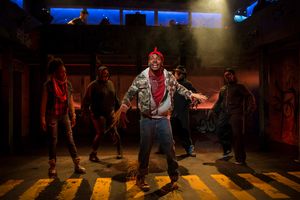 (front, center) Gilbert Domally with (back, l to r) Sydney Charles, Nicole Michelle Haskins, Frederick Harris and Breon Arzell in Kokandy Productions’ revival of THE WIZ, directed by Lili-Anne Brown with music direction by Jimmy Morehead. Photo by Micha @ BroadwayWorld (front, center) Gilbert Domally with (back, l to r) Sydney Charles, Nicole Michelle H Photo