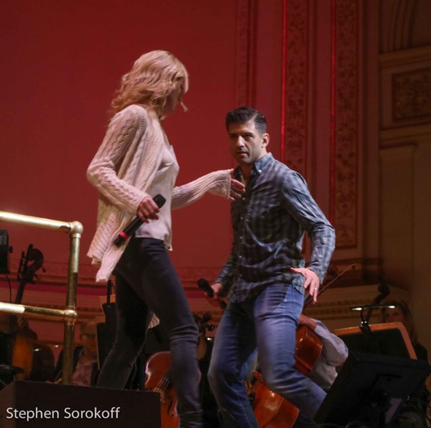 Photo Coverage: Caissie Levy and Tony Yazbeck Rehearse for NY Pops' Tribute to Kander & Ebb  Image
