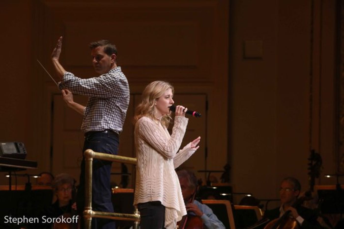 Photo Coverage: Caissie Levy and Tony Yazbeck Rehearse for NY Pops' Tribute to Kander & Ebb  Image