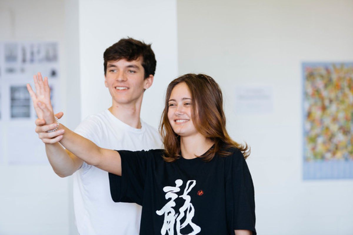 Fionn Whitehead and Ella Purnell at 