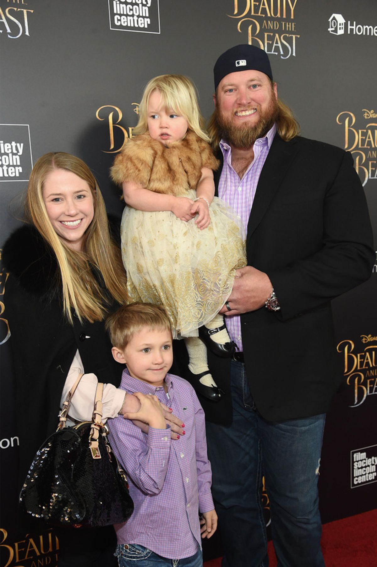 Nick Mangold at Josh Groban, Bernadette Peters & More Attend BEAUTY AND THE BEAST NY Premiere