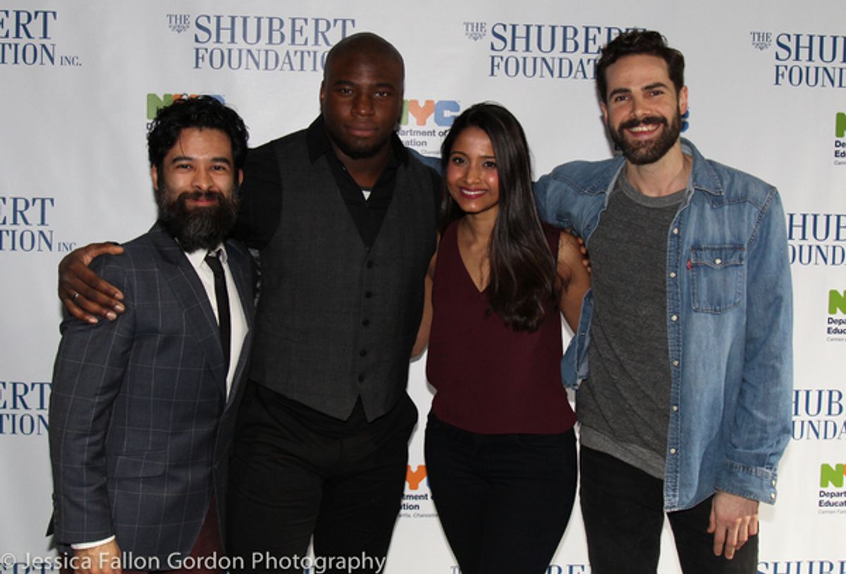 Paul Pinto, Okieriete Onaodowan, Shoba Narayan and Nicholas Belton at 