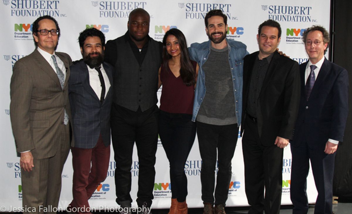 Paul L. King, Paul Pinto, Okieriete Onaodowan, Shoba Narayan, Nicholas Belton, Peter Avery and Phil Weinberg at 