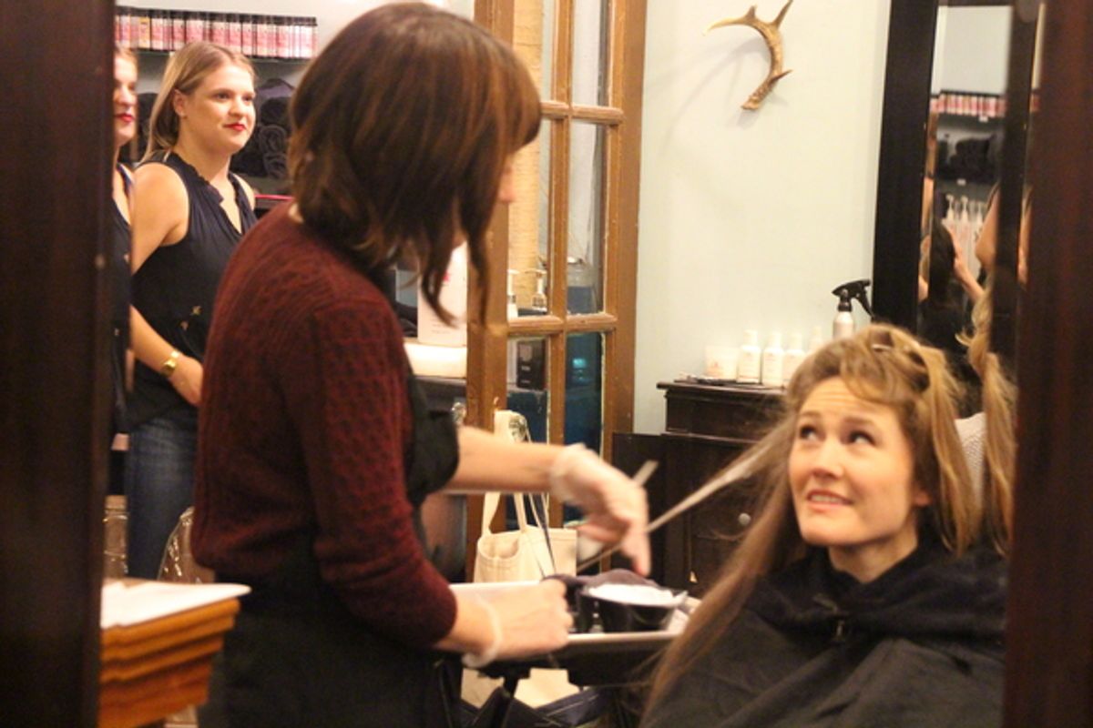 Fringe Salon's Amy Schiappa and THE LIGHTNING THIEF's Kristin Stokes at 