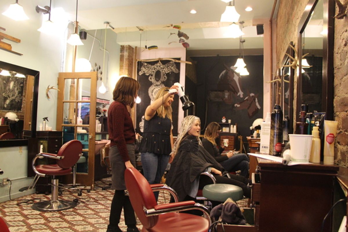 Fringe Salon's Amy Schiappa and THE LIGHTNING THIEF's Kristin Stokes at 