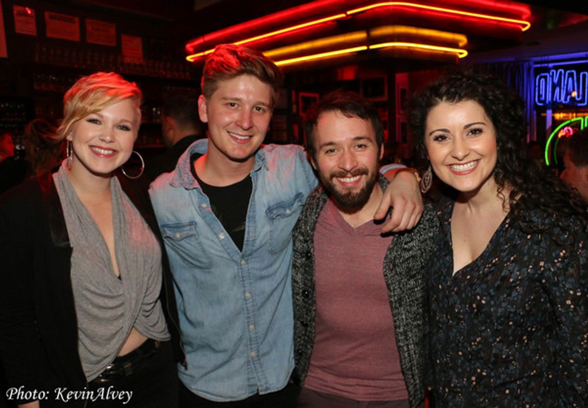 Brook Wood, Max Sangerman, Gabe Violett and Tess Primark at 