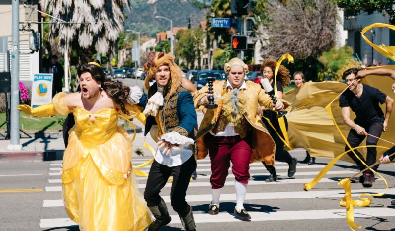 Photo Flash: BEAUTY AND THE BEAST Cast Perform 'Crosswalk the Musical' on CORDEN — photo 1 of 11