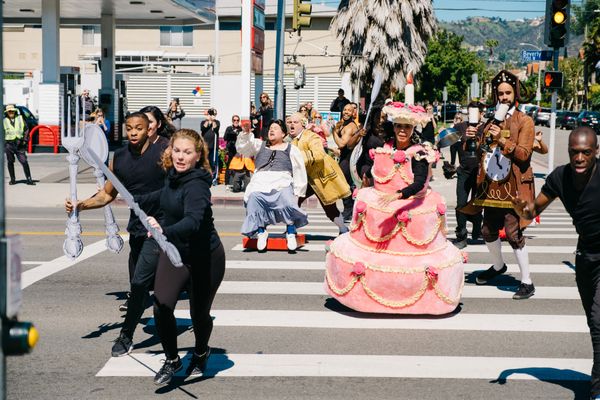 Photo Flash: BEAUTY AND THE BEAST Cast Perform 'Crosswalk the Musical' on CORDEN — photo 7 of 11