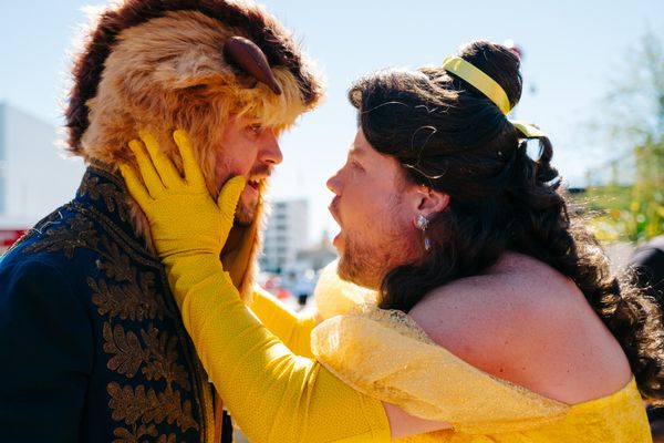 Photo Flash: BEAUTY AND THE BEAST Cast Perform 'Crosswalk the Musical' on CORDEN — photo 6 of 11
