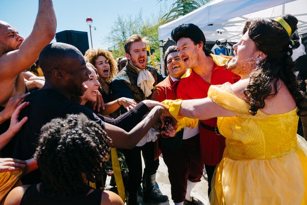 Photo Flash: BEAUTY AND THE BEAST Cast Perform 'Crosswalk the Musical' on CORDEN — photo 2 of 11