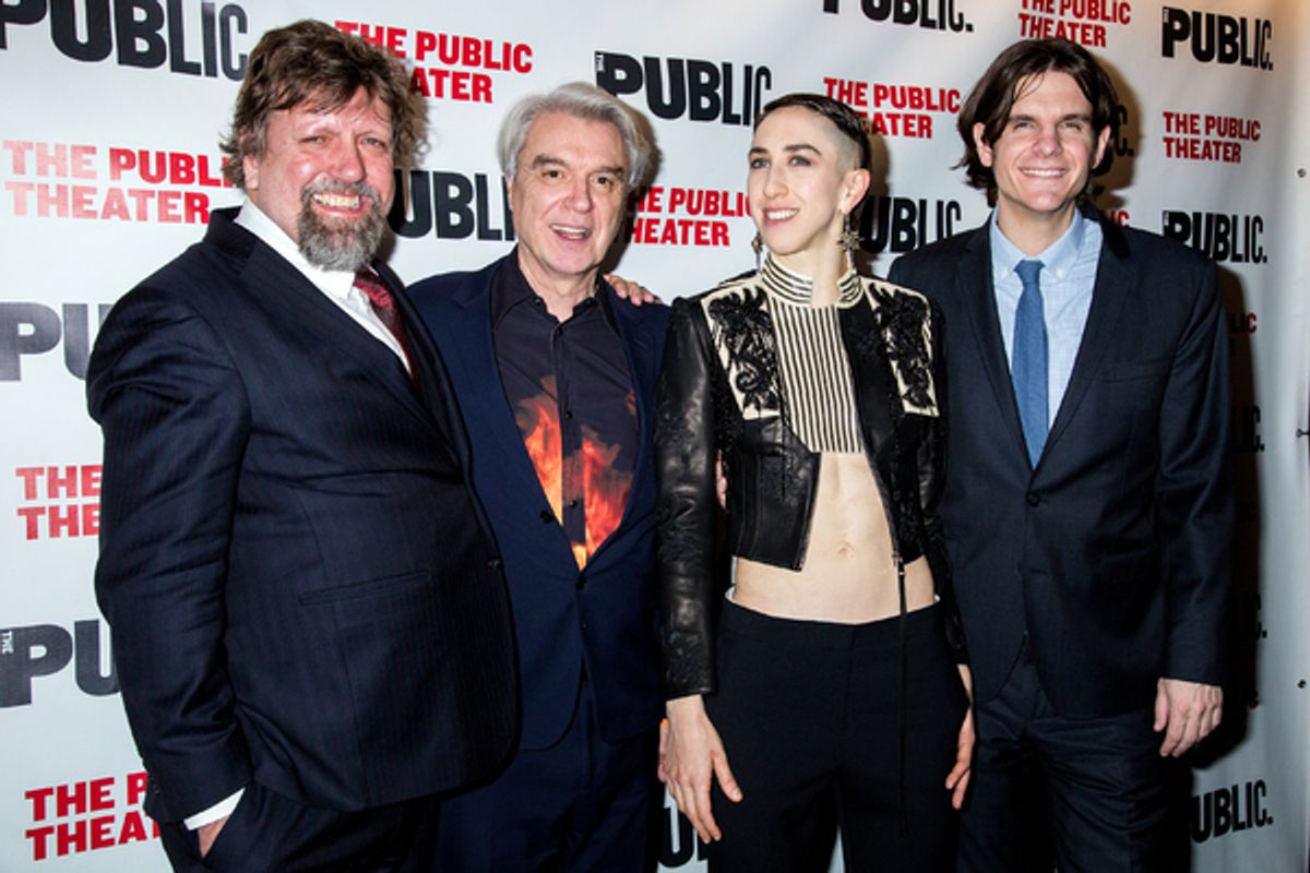 Oskar Eustis, David Byrne, Jo Lampert, Alex Timbers at 