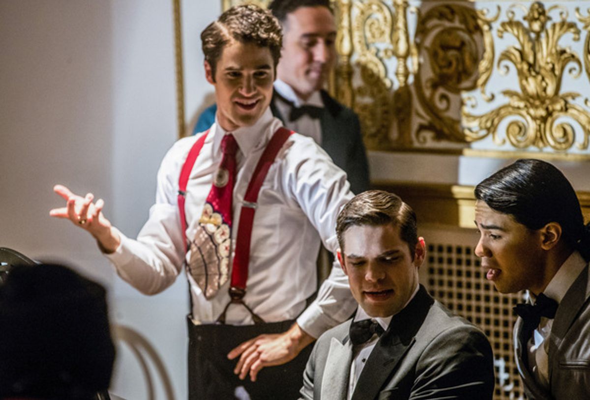 Darren Criss, Jeremy Jordan and Carlos Valdes at 