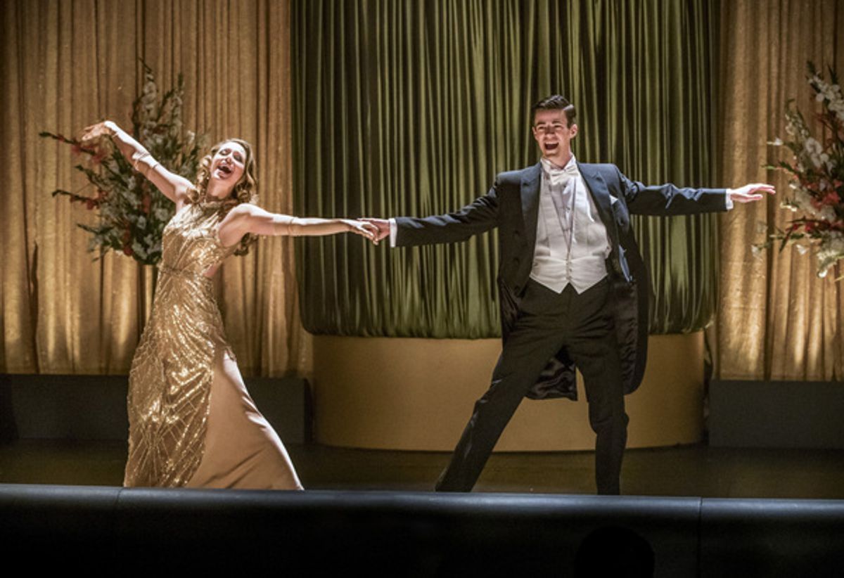 Melissa Benoist and Grant Gustin at 