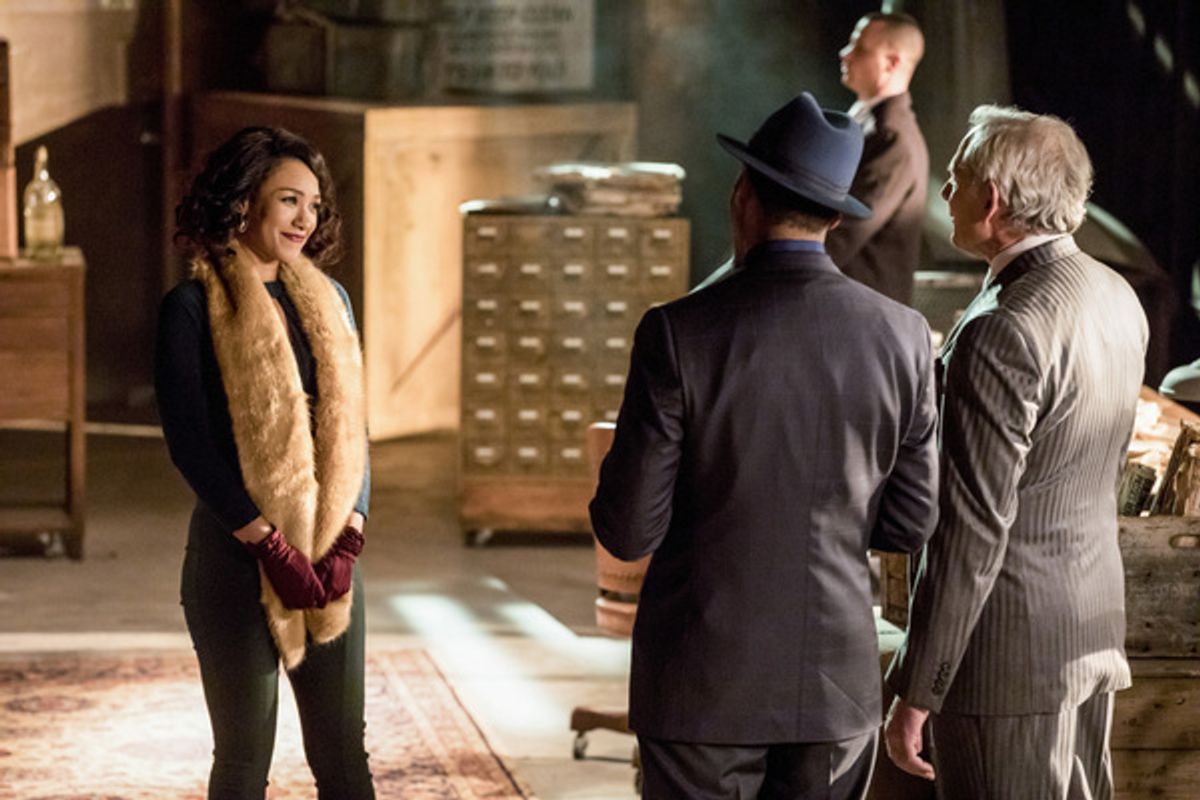 Candice Patton, Jesse L. Martin and Victor Garber  at 