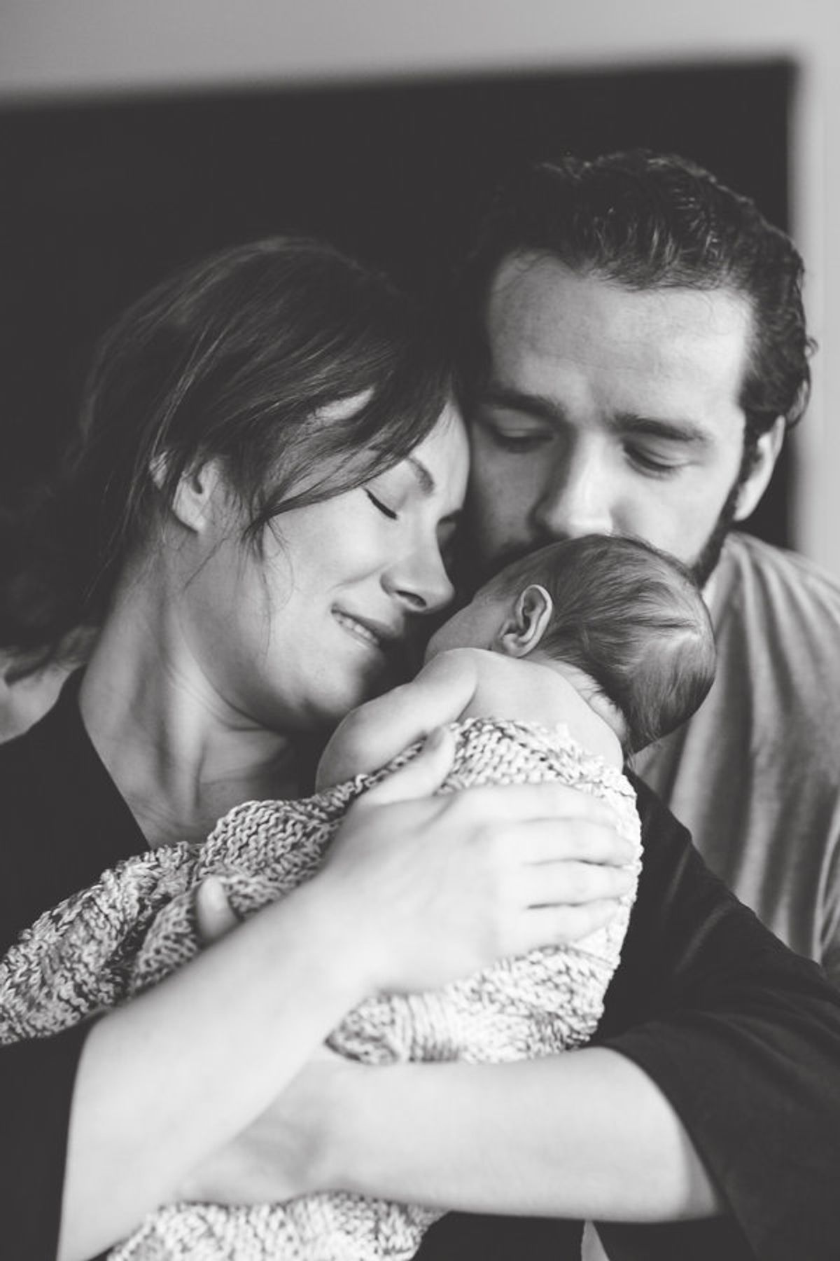 Laura Benanti, Ella Rose Benanti-Brown, and Patrick Brown at 