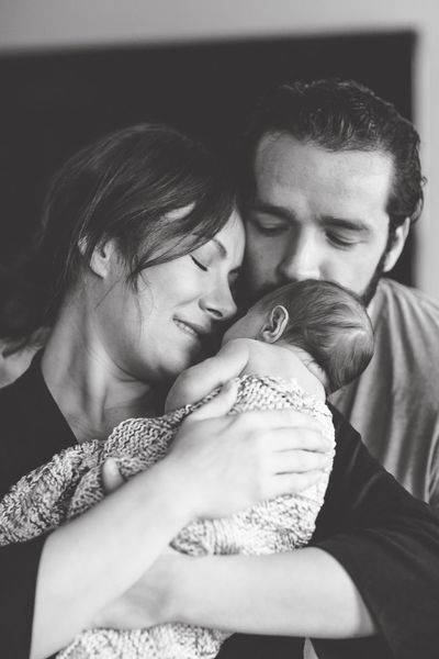 Laura Benanti, Ella Rose Benanti-Brown, and Patrick Brown Photo