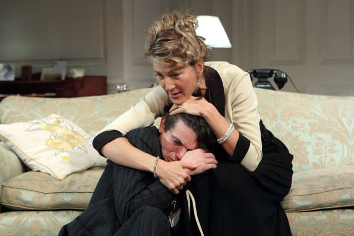 Edward Bluemel and Eve Best at 