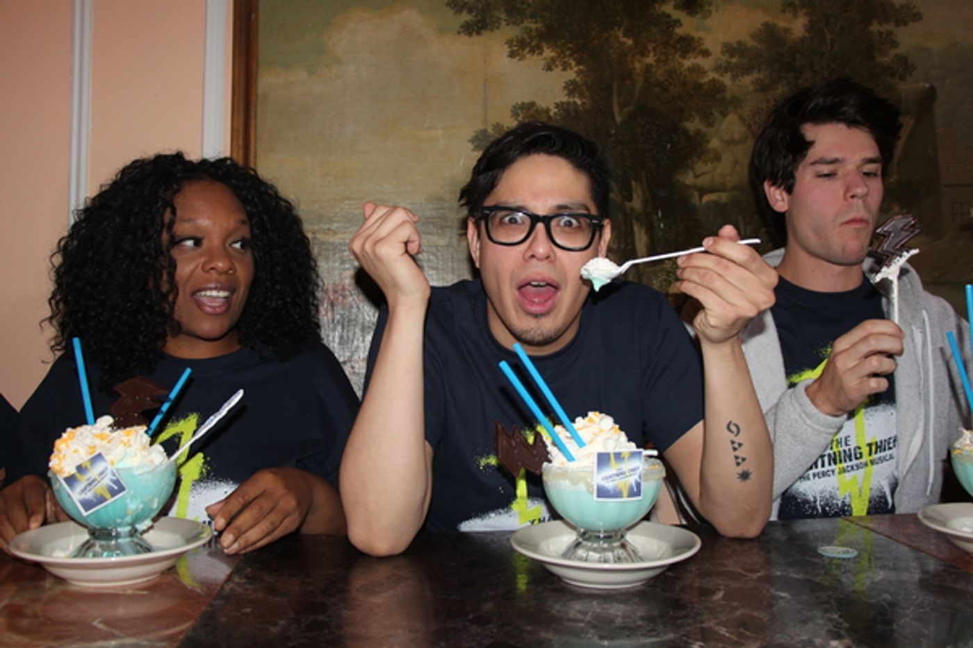 Photo Flash: THE LIGHTNING THIEF Cast Sips 'Frrrozen Hot Blue Chocolate' at Serendipity 3 Photo Flash: THE LIGHTNING THIEF Cast Sips 'Frrrozen Hot Blue Chocolate' at Serendipity 3 Image