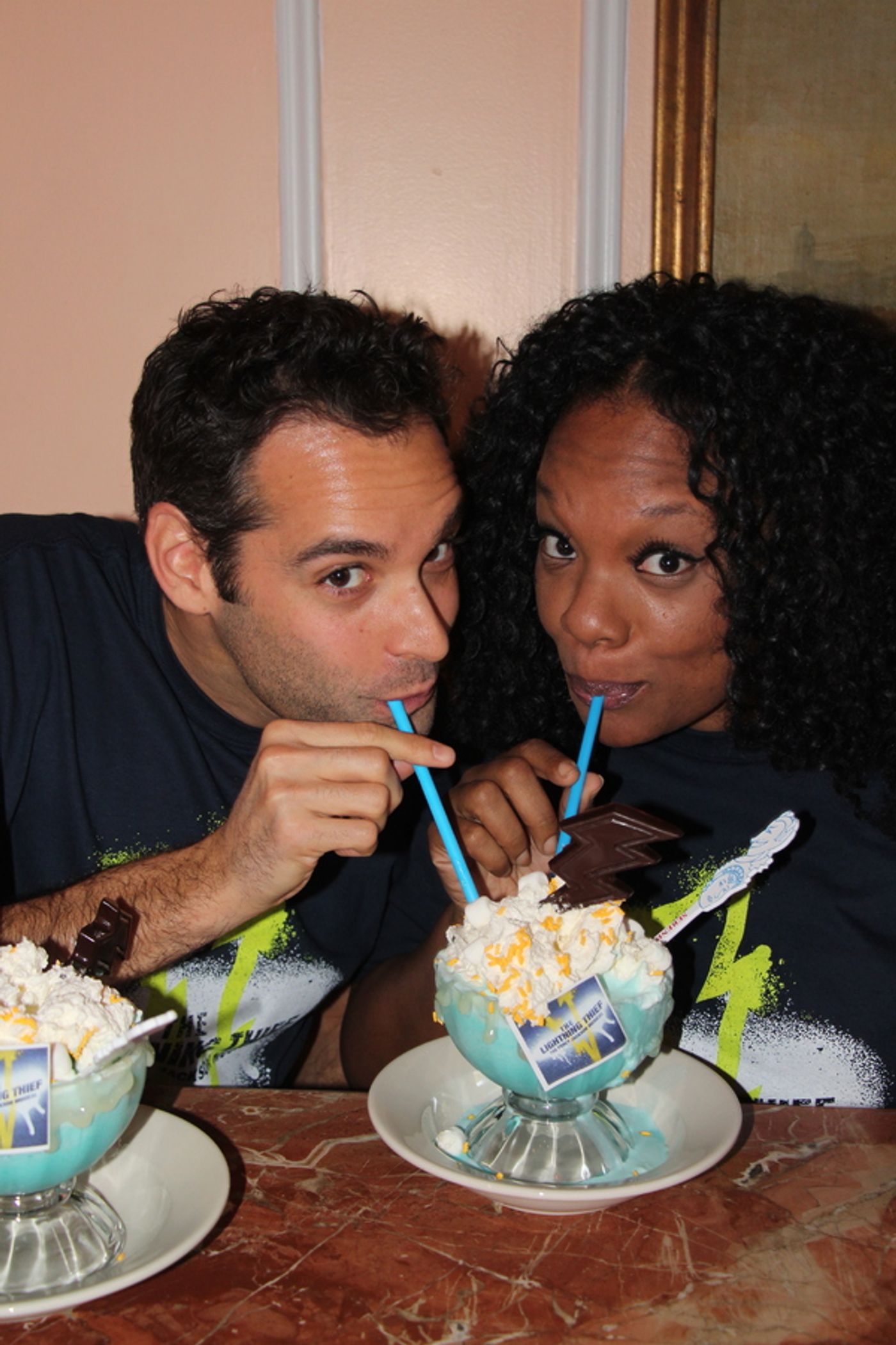 Photo Flash: THE LIGHTNING THIEF Cast Sips 'Frrrozen Hot Blue Chocolate' at Serendipity 3  Image