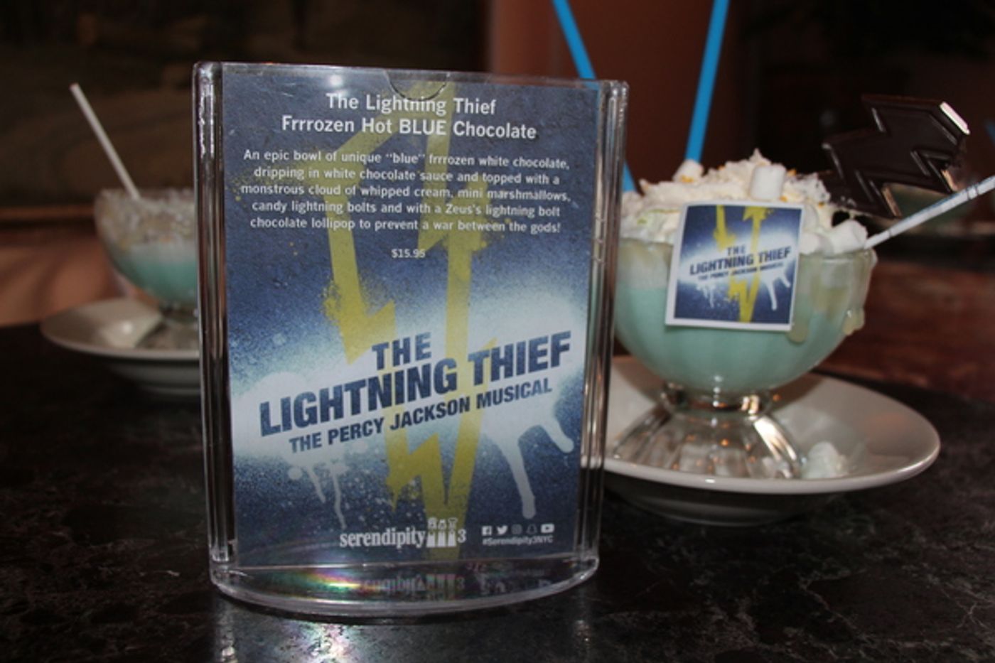 Photo Flash: THE LIGHTNING THIEF Cast Sips 'Frrrozen Hot Blue Chocolate' at Serendipity 3  Image