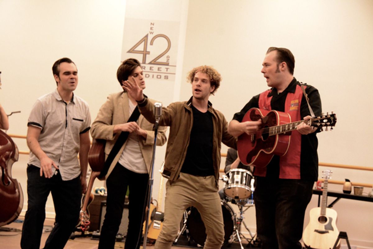 James Barry, Alex Boniello, Nat Zegree and Scott Moreau at 