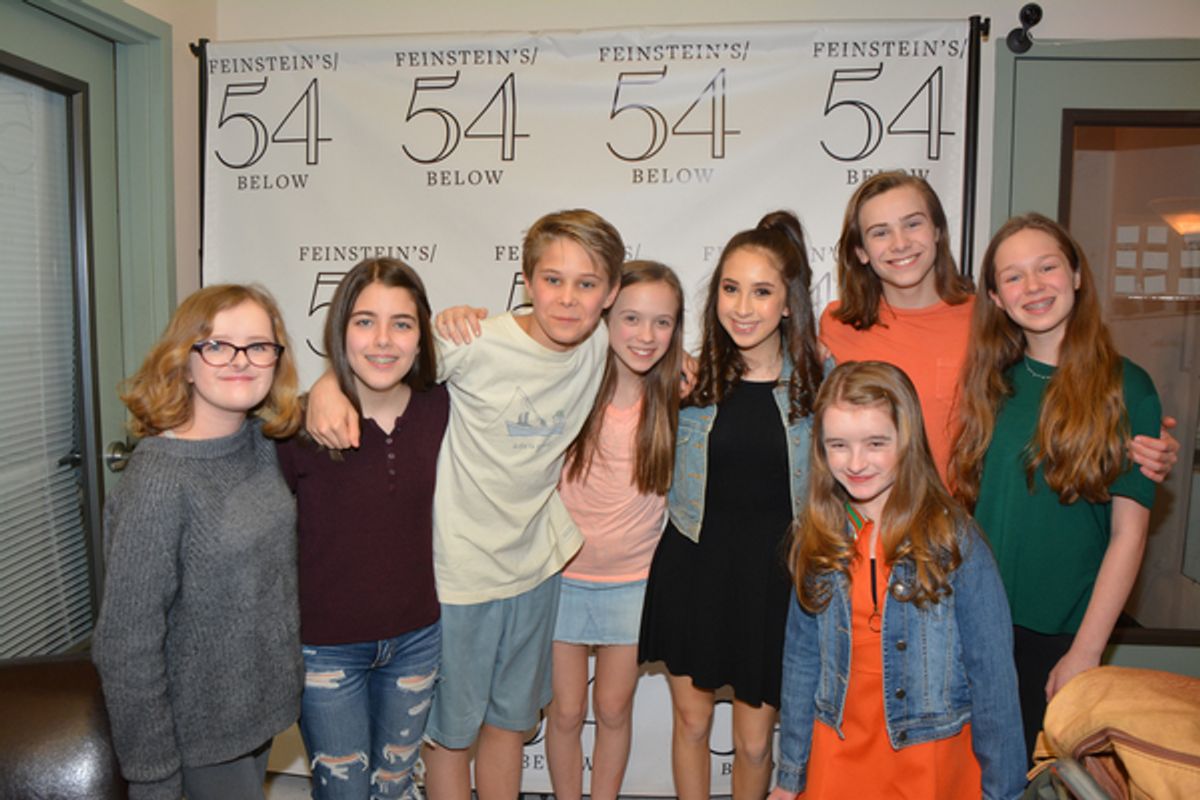 Milly Shapiro, Merin McCallum, Jamie Martin Mann, Casey Nadzam, Carrie Berk, Jack Richman, Abigail Shapiro and Chloe Manna at 